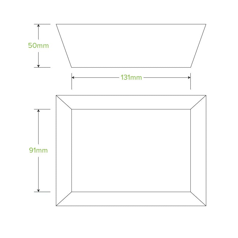 BioPak Tray #1  - Disposable Takeaway Food Tray Certified Paper Board.