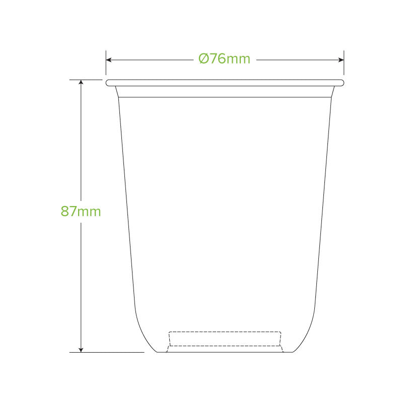 BioPak 250ml Tumbler Compostable Cold Cup.